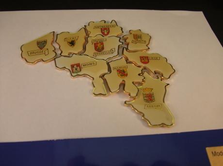 Schitterende landkaart van Europa en steden van Belgie (3)